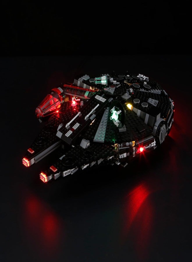 YEABRICKS مصباح LED من YABRICKS لنموذج مكعبات بناء حرب النجوم The Dark Falcon رقم 75389 (مجموعة البناء غير متضمنة) - Image 1
